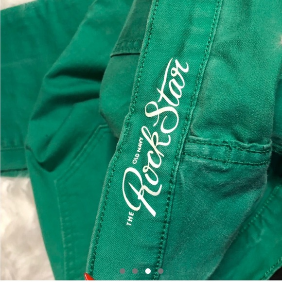 Bright green skinny jeans. 💚💚 - Picture 3 of 4